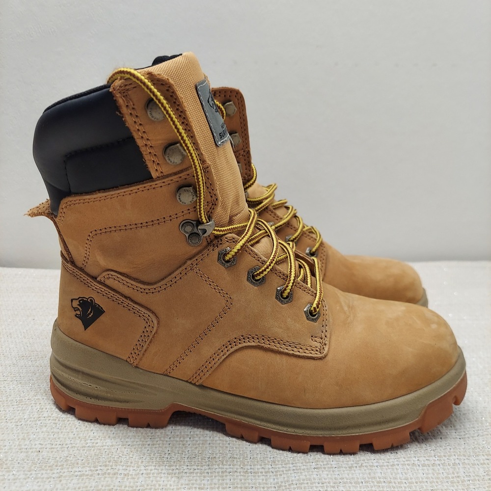 Herman Survivors Men's Steel Toe Work Boots Wheat Leather MNHS49DP001 Size 7W